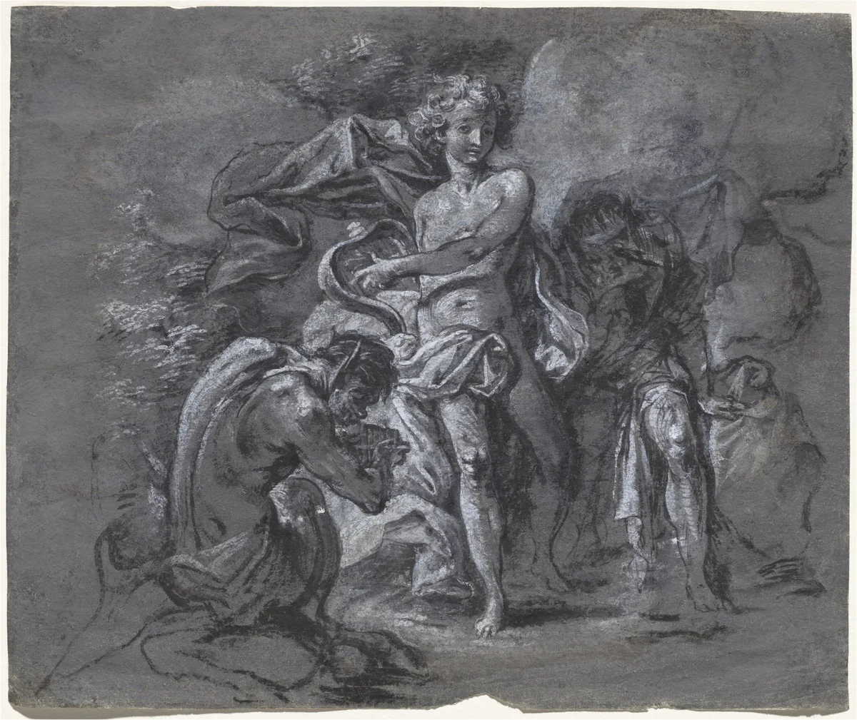 The Contest between Apollo and Pan before King Midas by Joseph Werner, drawing, 1670