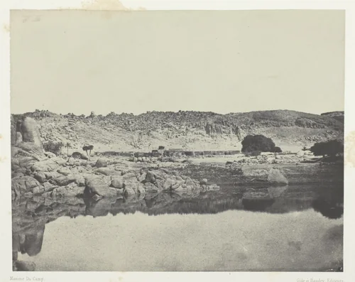 Rive Septentrionale du Nil (Village d'Abou-Koli), Vue Prise au Nord de Philoe; Nubie, plate 84 from the album "Egypte, Nubie, Palestine et Syrie" (1852) by Maxime Du Camp, photograph, 1849-1851