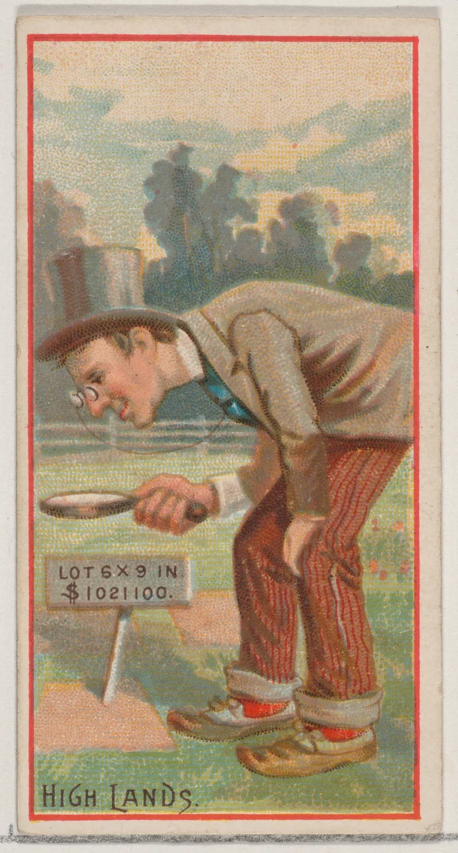 High Lands, from the Jokes series (N87) for Duke brand cigarettes by W. Duke, Sons & Co., print, 1890