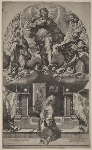 Vision of Saint Francis by Federico Barocci, print, 1581
