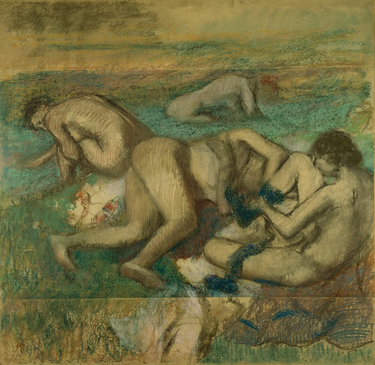 The Bathers by Edgar Degas, drawing, 1885-1895