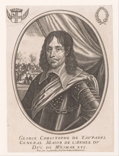 Portret van Georg Christoph von Taupadel by anonymous, print, 1640-1668