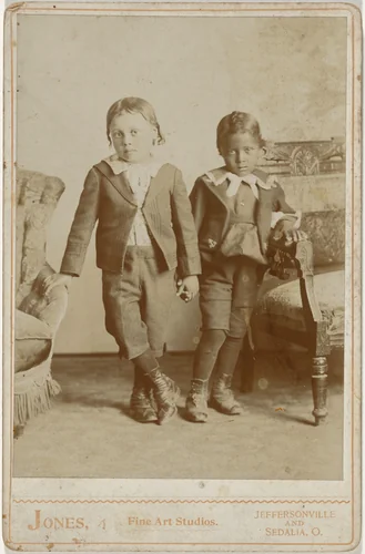 Portrait of Two Boys by Herber Jones, photograph, 1895-1905