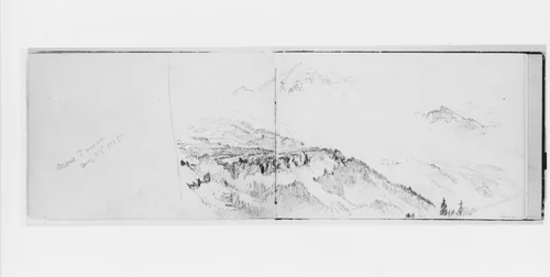 Mount Tacoma Aug 23 1885 (from Sketchbook X) by William Trost Richards, artwork, 1885