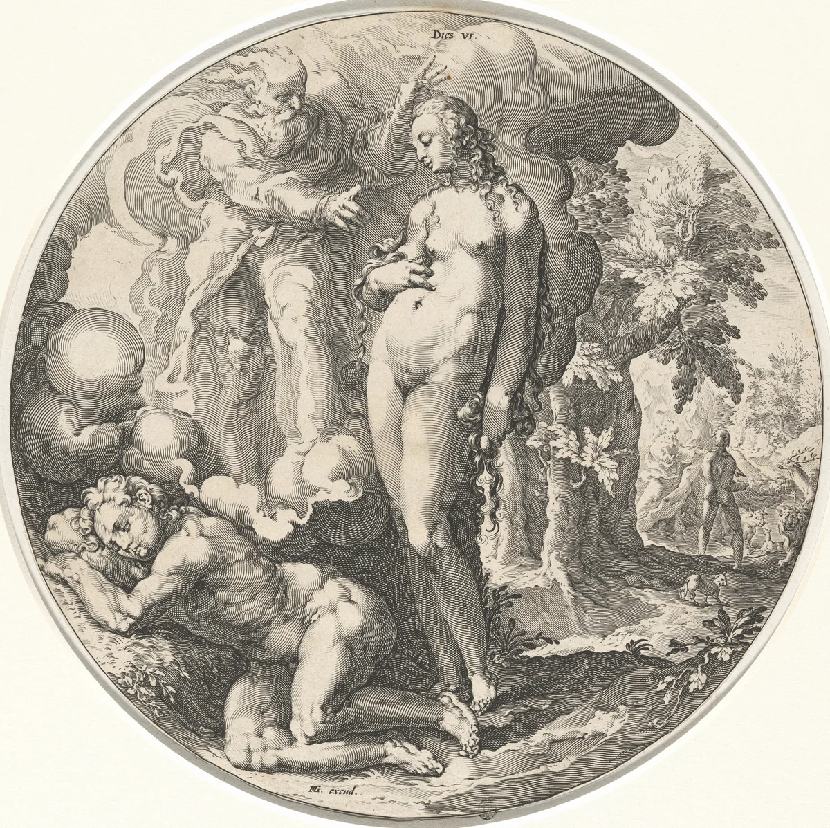 Dies VI (Sixth Day) by Jan Muller; Hendrick Goltzius, print, 1589
