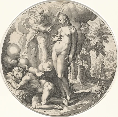 Dies VI (Sixth Day) by Jan Muller; Hendrick Goltzius, print, 1589