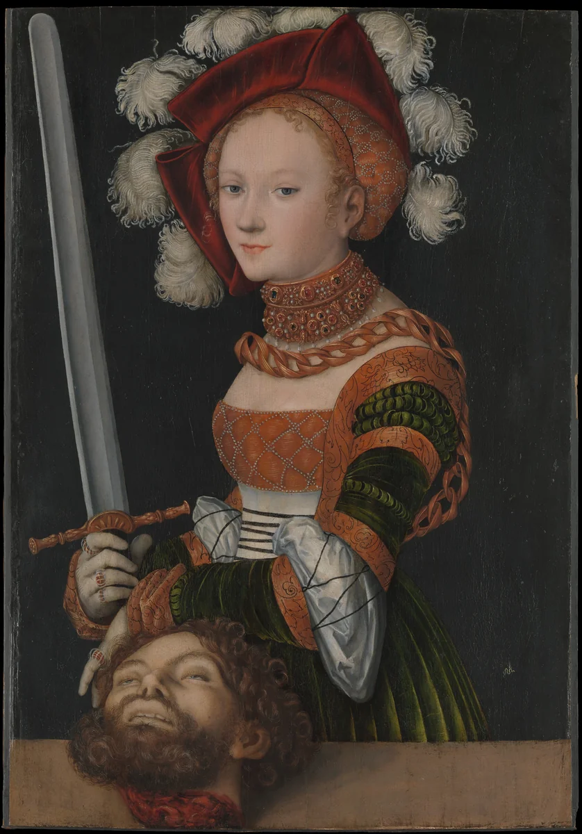 Judith with the Head of Holofernes by Lucas Cranach, painting, 1525-1535