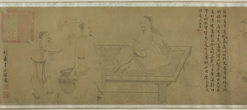 History of the Life of Tao Yuanming by Li Zongmo, drawing, 1573-1636