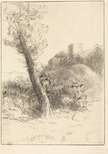 Landscape (Paysage) by Alphonse Legros, print, 1837-1911