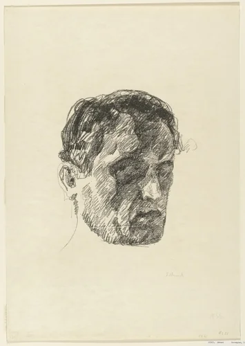 Self Portrait by Edvard Munch, print, 1912