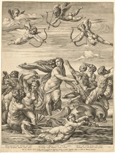 The Triumph of Galatea by Hendrick Goltzius Raphael, print, 1592