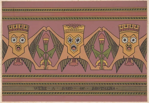 We're a Band of Brothers by Christopher Dresser, drawing, 1878-1888