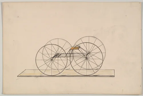 Design for Skeleton Road Wagon by Brewster & Co., drawing, 1850-1870