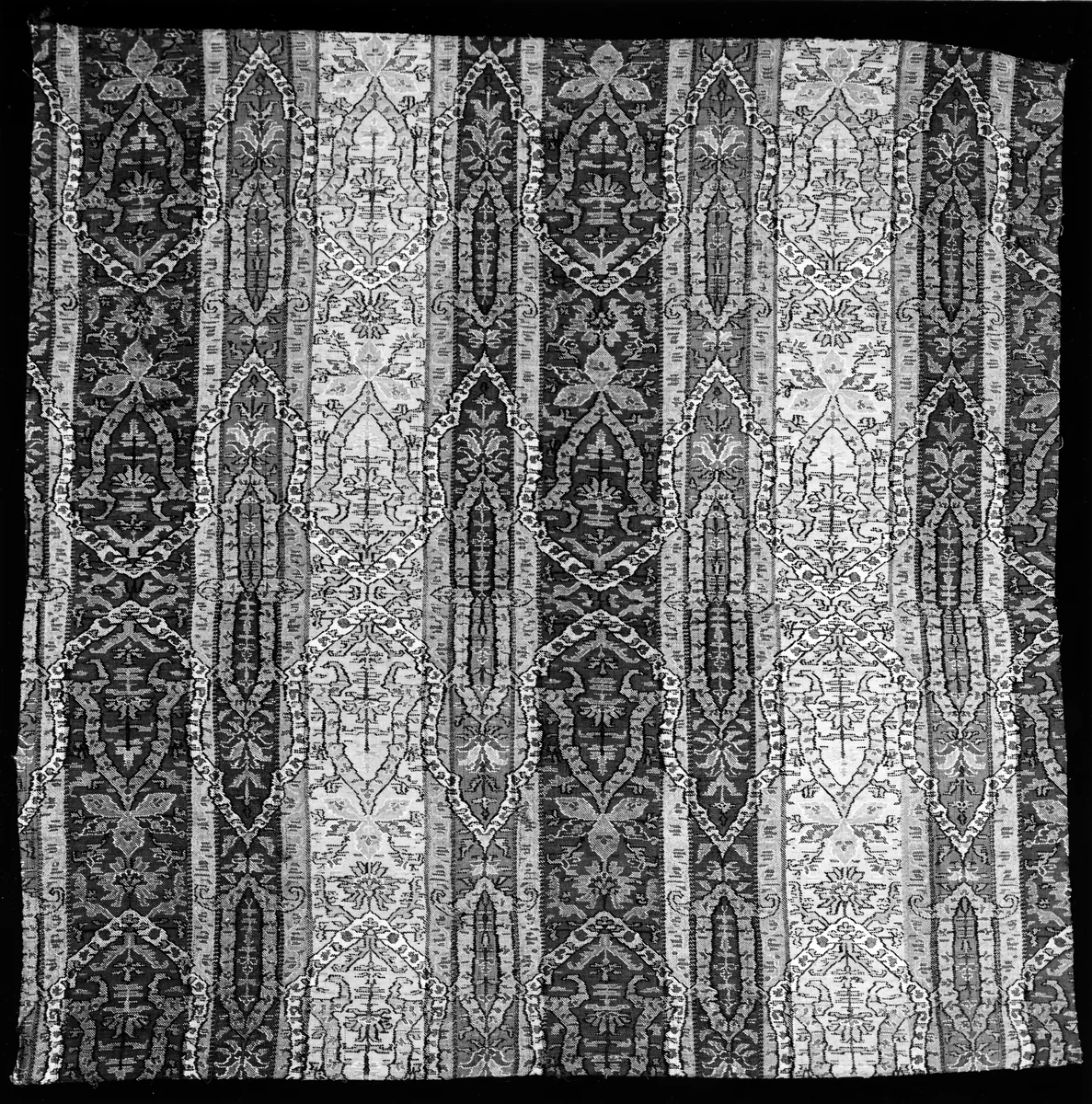 Fragment (From a shawl) by India or Persia, textile, 1825-1875