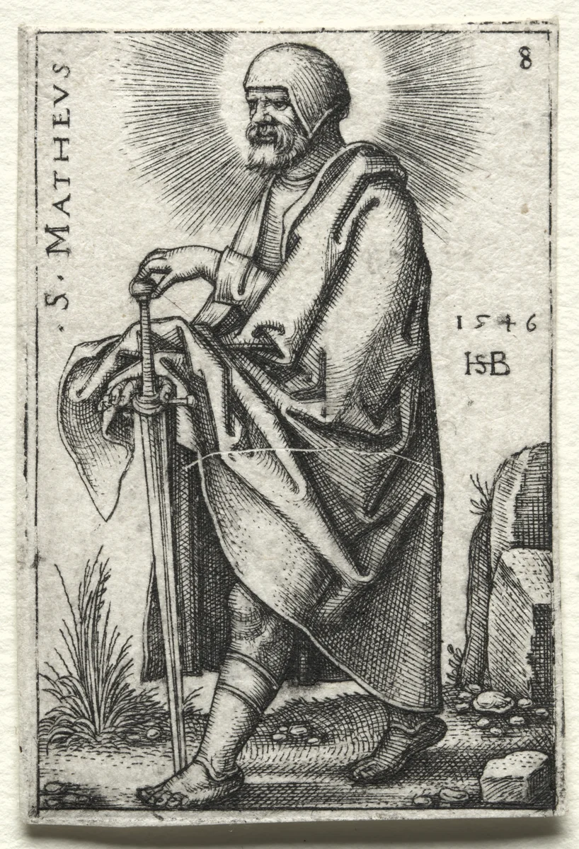 St. Mark by Hans Sebald Beham, print, 1545-1546