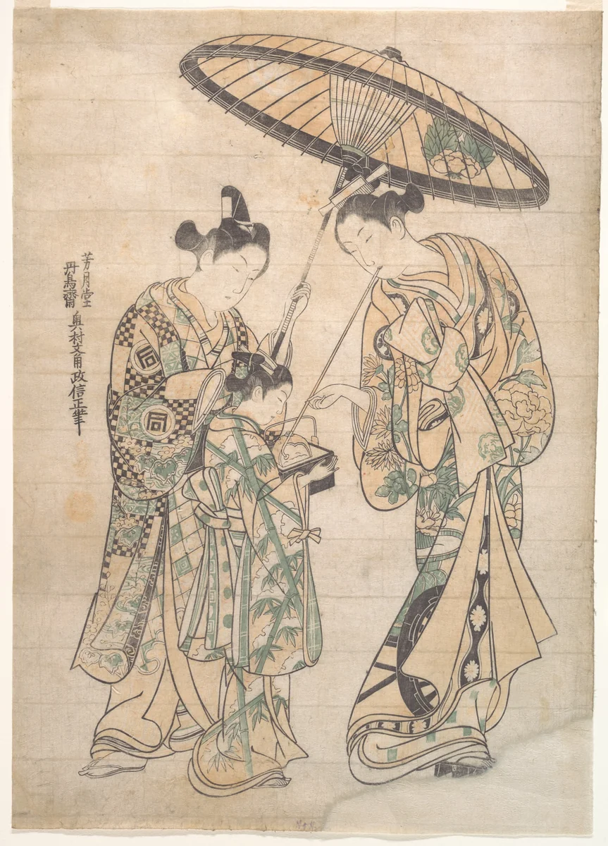 Two Figures by Okumura Masanobu (奥村政信), print, 1691-1768