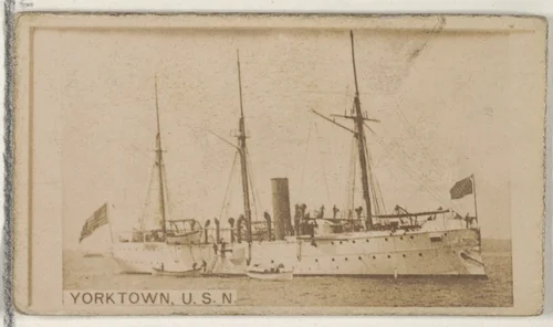 Yorktown, U.S.N., from the Famous Ships series (N50) for Virginia Brights Cigarettes by Allen & Ginter, photograph, 1895
