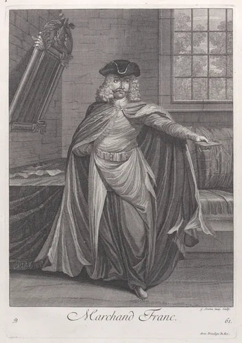 Marchand Franc, plate 61 from "Recueil de cent estampes représentent differentes nations du Levant" by Jean Baptiste Vanmour, print, 1714-1715