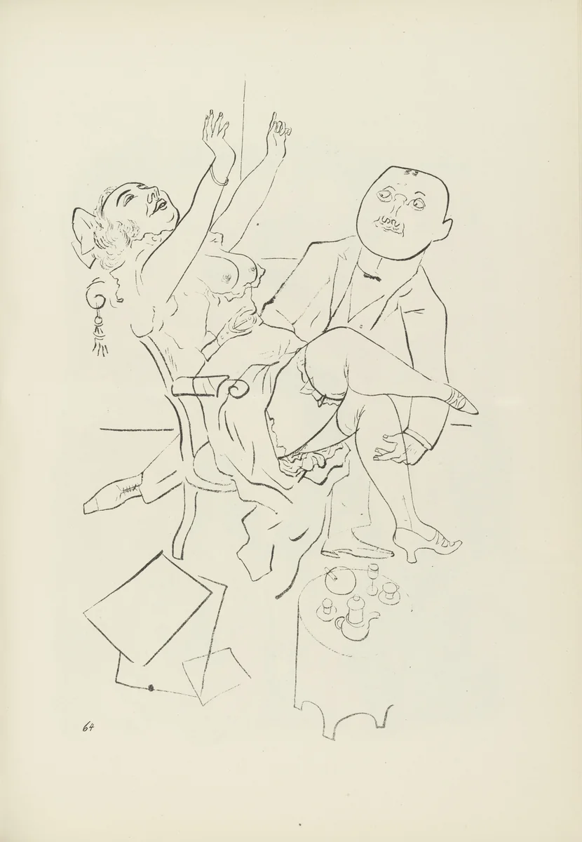 An der Grenze (plate, folio 78) from Ecce Homo by George Grosz, illustrated book, 1922