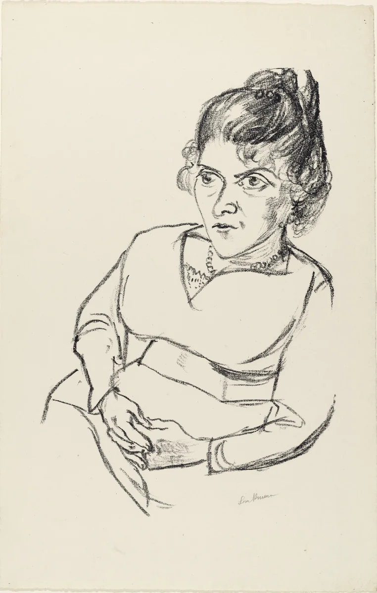Portrait of Fridel Battenberg (Bildnis Fridel Battenberg) by Max Beckmann, print, 1921