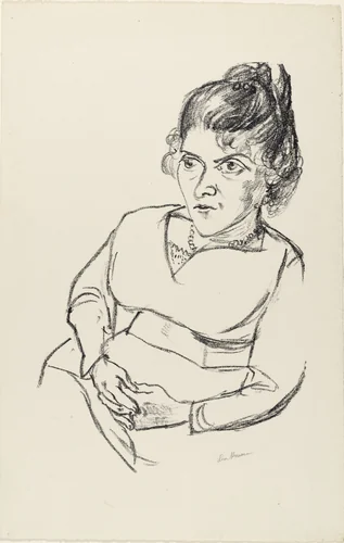 Portrait of Fridel Battenberg (Bildnis Fridel Battenberg) by Max Beckmann, print, 1921
