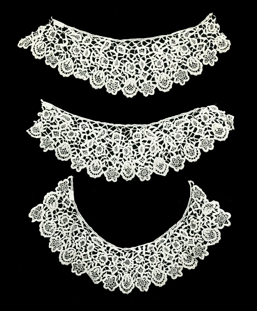 Collar and Two Cuffs by England, Honiton, textile, 1850-1875