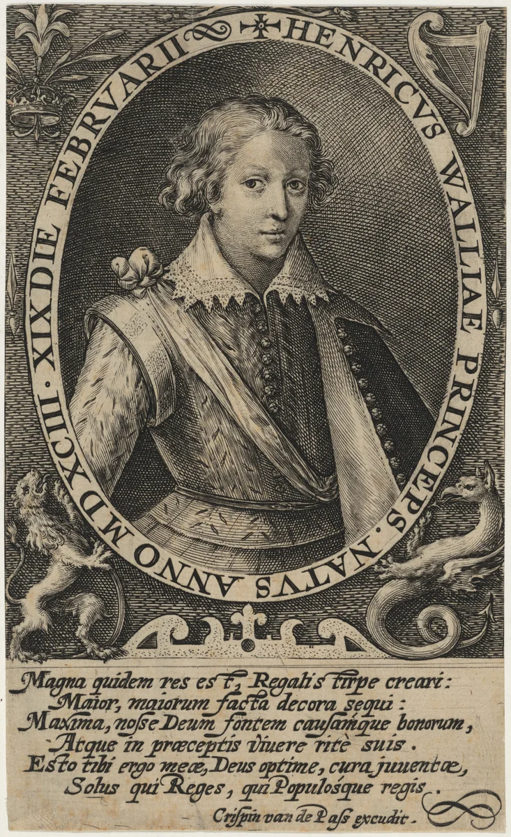 Henry Frederick, Prince of Wales by Crispijn van de Passe I, print, 1604