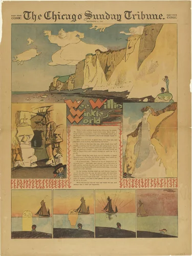 Wee Willie Winkie's World from The Chicago Sunday Tribune by Lyonel Feininger, print, 1906
