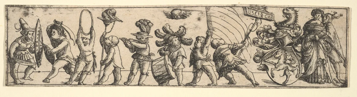 Frieze with children by Christoph Bockstorffer, print, 1531