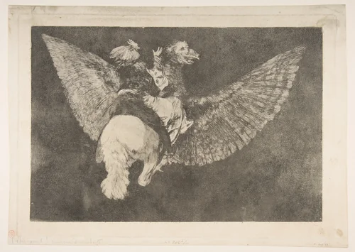 'Flying Folly' from the 'Disparates' (Follies / Irrationalities) by Goya, print, 1810-1820