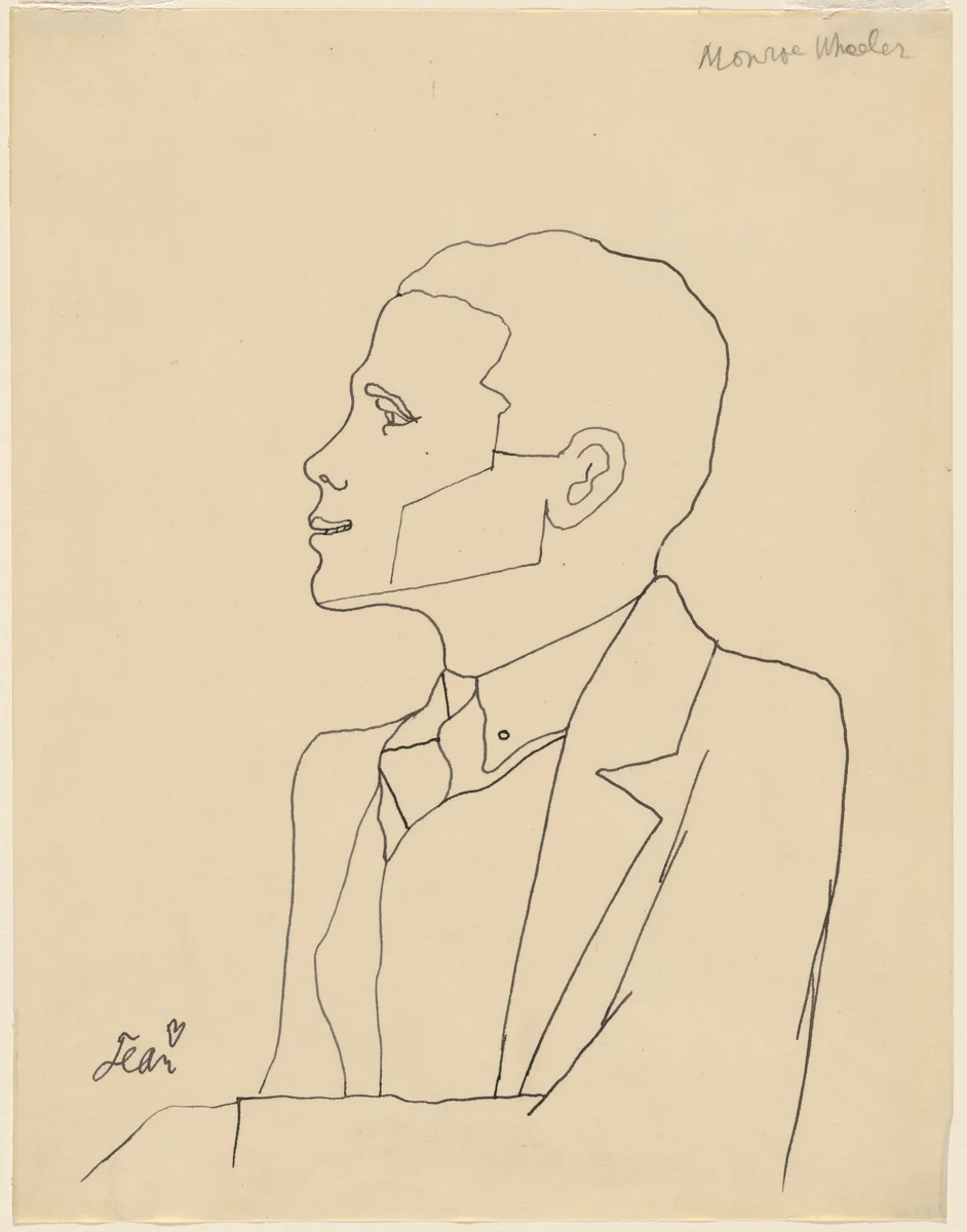 Monroe Wheeler by Jean Cocteau, drawing, 1927