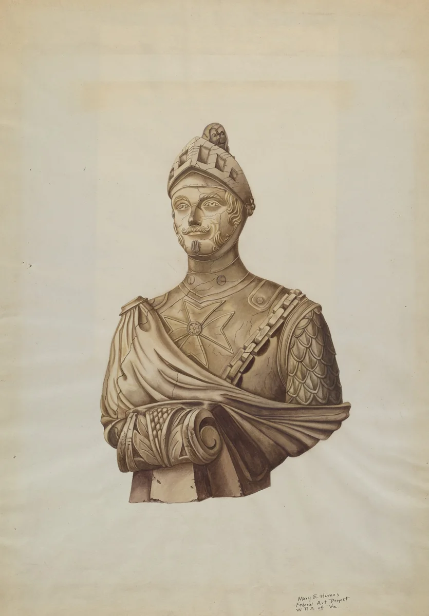 Figurehead: Warrior by Mary E. Humes, index of american design, 1938