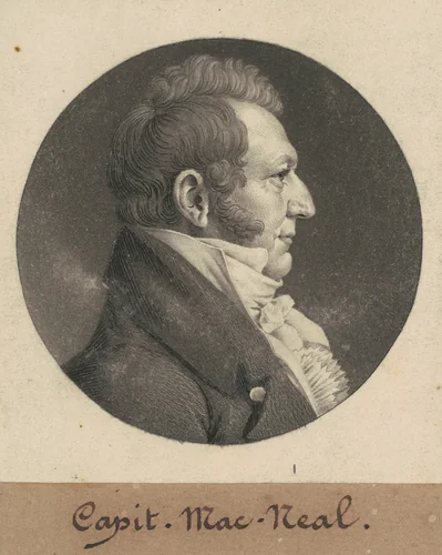 Neil McNeill by Charles B. J. Févret de Saint-Mémin, print, 1809