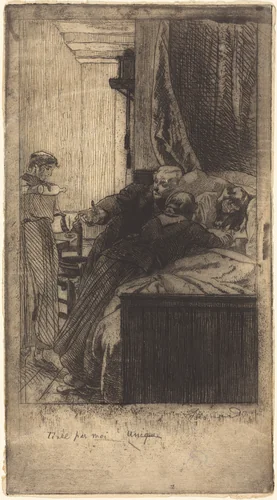 Sickness (La Maladie) by Albert Besnard, print, 1884