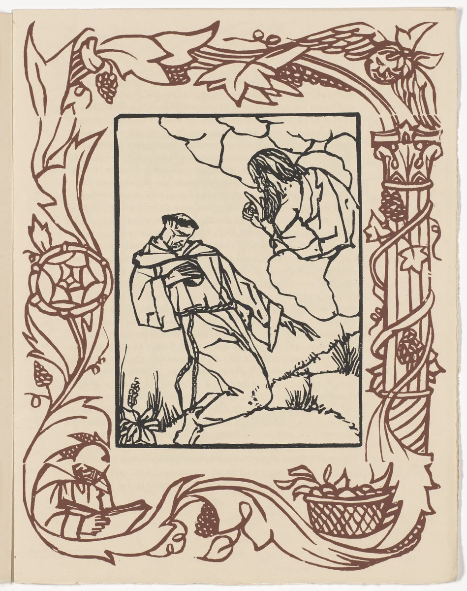 Plate (page 339) from Les Petites Fleurs de St. François (The Little Flowers of St. Francis) by Émile Bernard, illustrated book, 1928