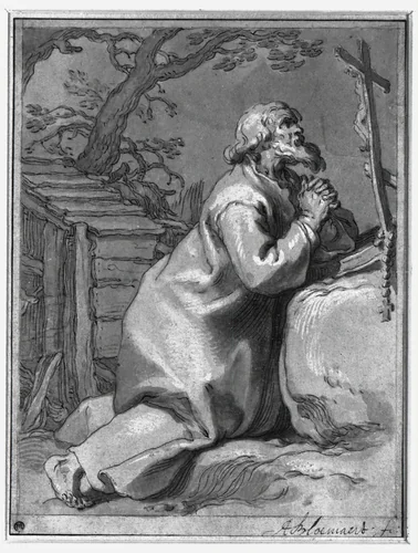 Heilige Paulus Phermenses by Abraham Bloemaert, drawing, 1574-1651