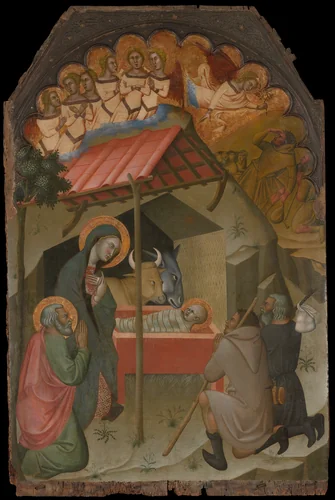 The Adoration of the Shepherds by Bartolo di Fredi, painting, 1374
