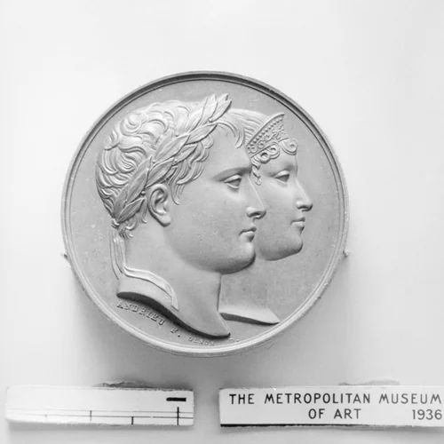 Medal commemorating the birth of the King of Rome (1811–1832) by Bertrand Andrieu, metalwork, 1811