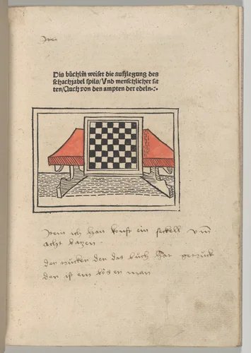 The Book of Chess by Jacobus de Cessolis, book, 1483