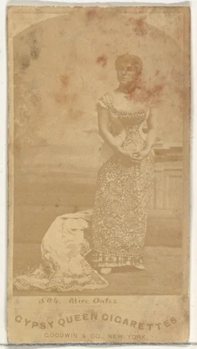 Alice Oates, from the Actors and Actresses series (N171) for Gypsy Queen Cigarettes by Goodwin & Company, photograph, 1886-1890