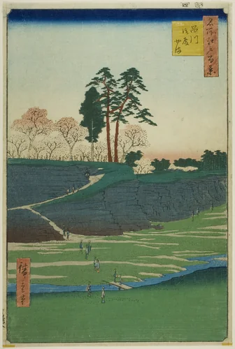Goten Hill at Shinagawa (Shinagawa Gotenyama), from the series "One Hundred Famous Views of Edo (Meisho Edo hyakkei)"v by Utagawa Hiroshige (歌川広重), print, 1856