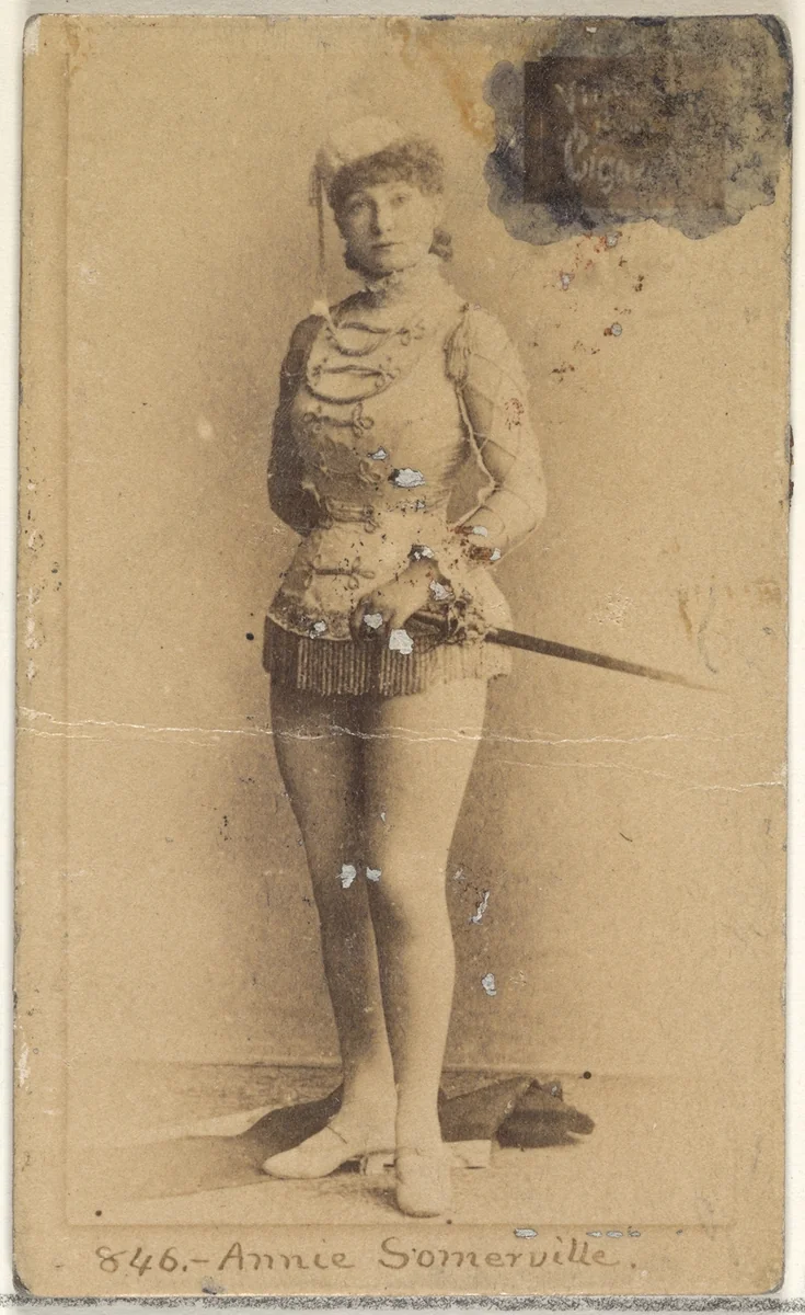 Card 846, Annie Summerville, from the Actors and Actresses series (N45, Type 1) for Virginia Brights Cigarettes by Allen & Ginter, photograph, 1885-1891