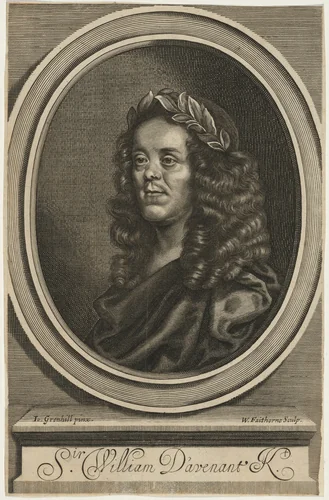 Sir William Davenant by William Faithorne, print, 1672-1673