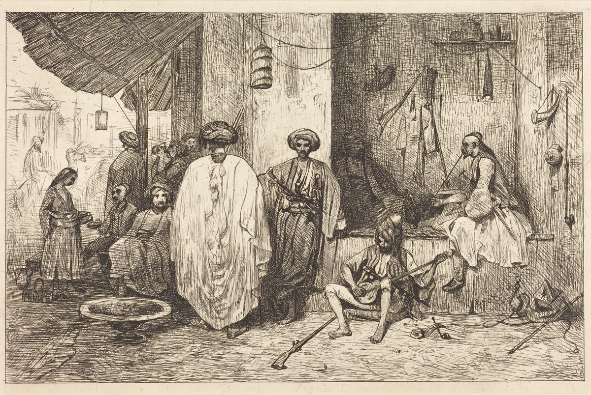 Le Corps de Garde by Alexandre-Gabriel Decamps, print, 1834