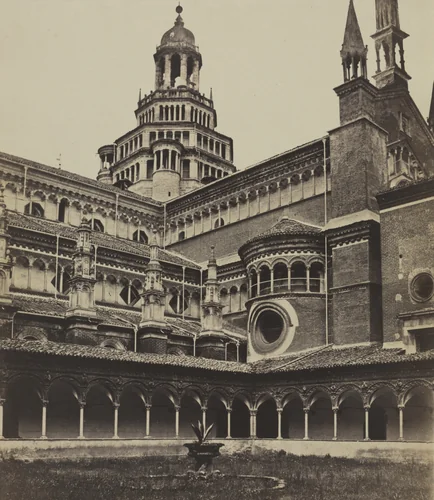 The Small Cloister of the Monastery at Pavia by Maurizio Lotze, photograph, 1860-1869