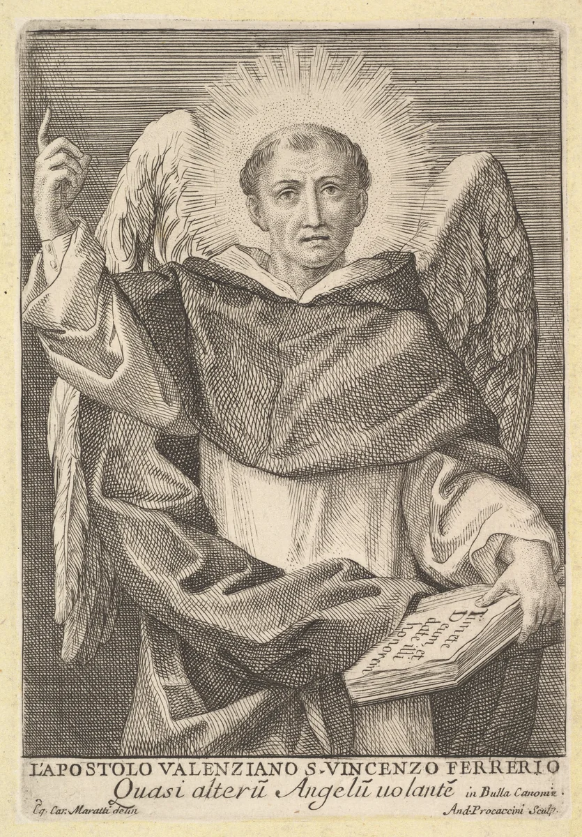 St. Vincent Ferrer by Andrea Procaccini, print, 1671-1734