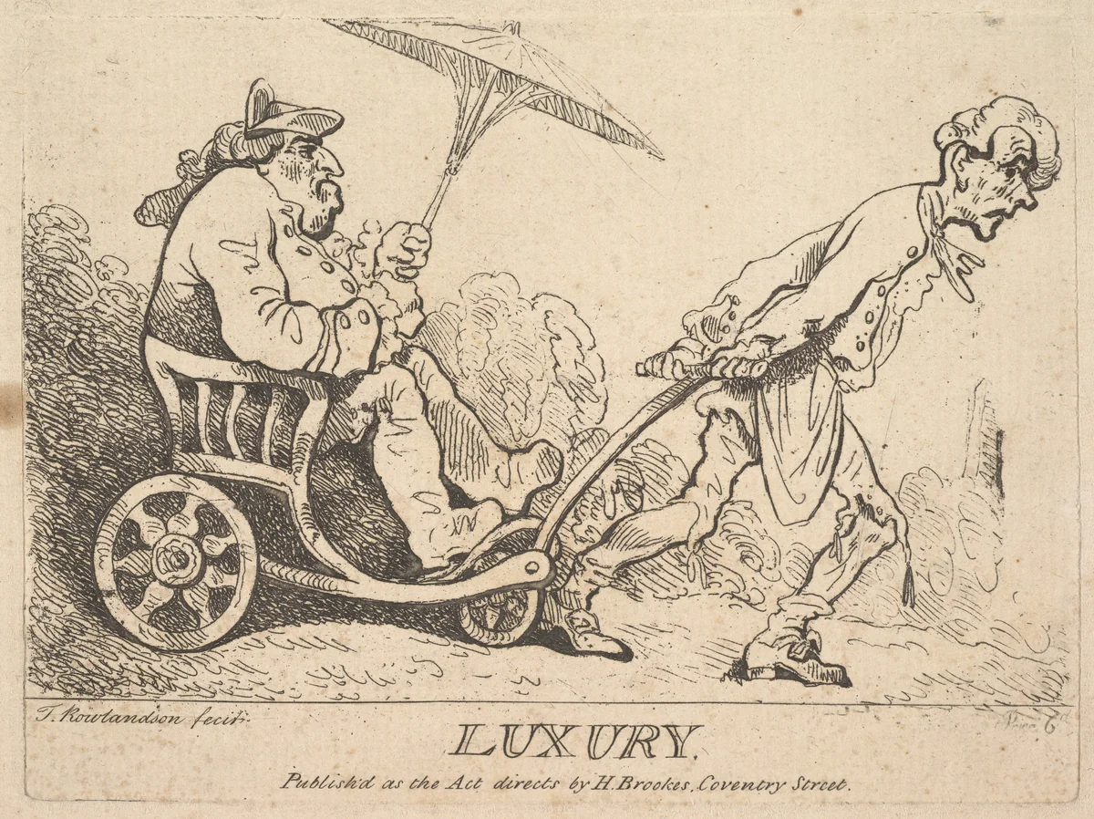 Luxury by Thomas Rowlandson, print, 1781-1795