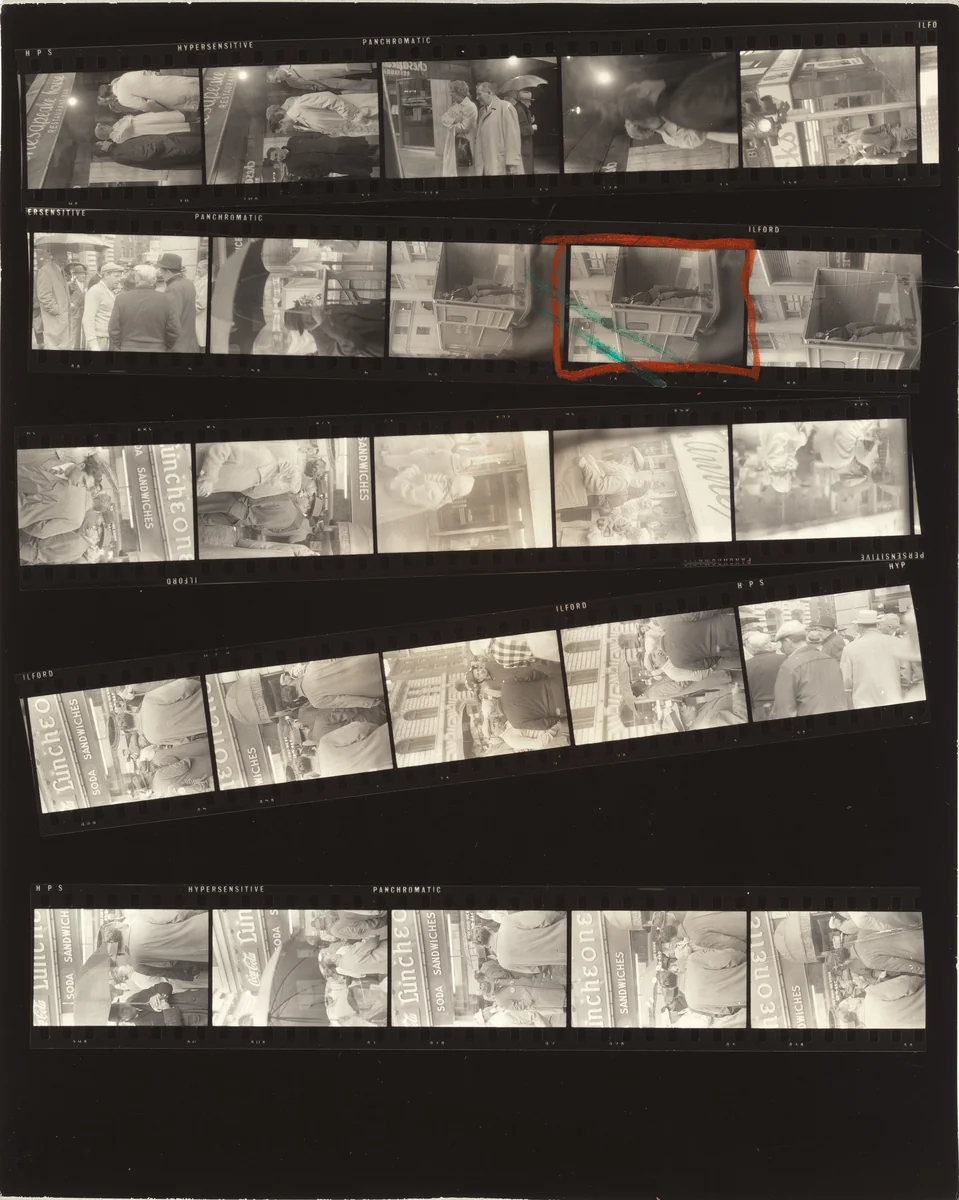 From the bus 54/Lines of My Hand 81 by Robert Frank, photograph, 1958