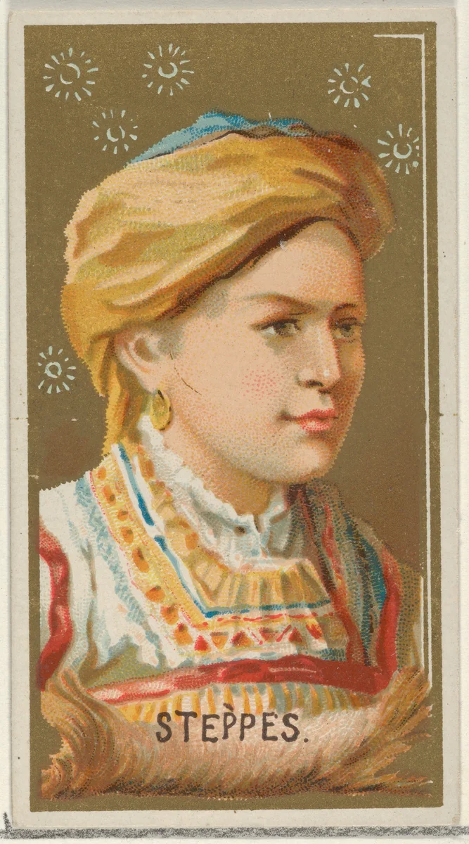 Steppes, from the Types of All Nations series (N24) for Allen & Ginter Cigarettes by Allen & Ginter, print, 1889