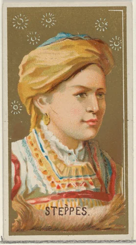 Steppes, from the Types of All Nations series (N24) for Allen & Ginter Cigarettes by Allen & Ginter, print, 1889
